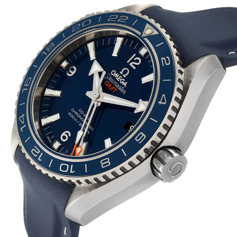 

Omega Blue Stainless Steel Seamaster Planet Ocean GMT 600M 232.92.44.22.03.001 Men's Wristwatch 43.5 MM