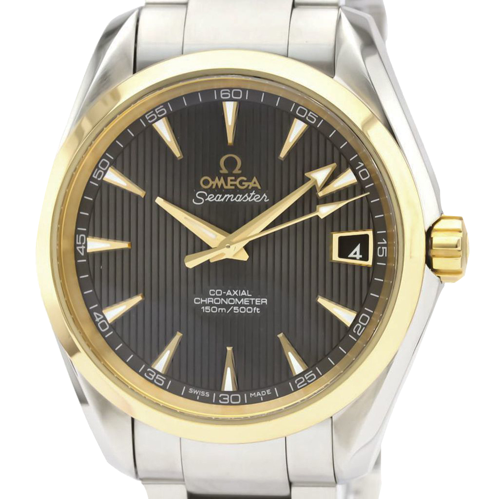 

Omega Black 18K Yellow Gold And Stainless Steel Seamaster Aqua Terra Co-Axial 231.20.39.21.06.004 Men's Wristwatch 39 MM