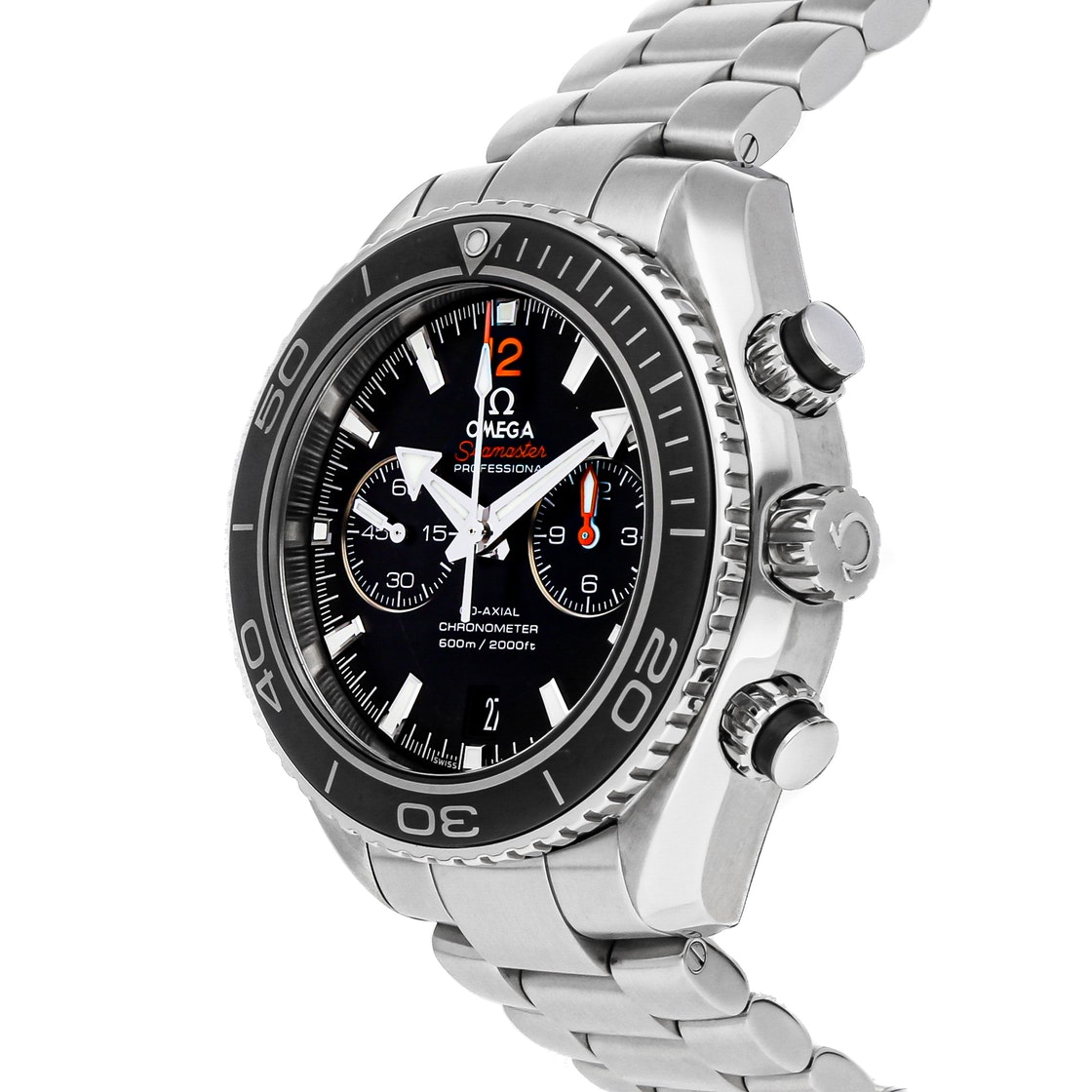 

Omega Black Stainless Steel Seamaster Planet Ocean 600m Chronograph 232.30.46.51.01.003 Men's Wristwatch 45.5 MM