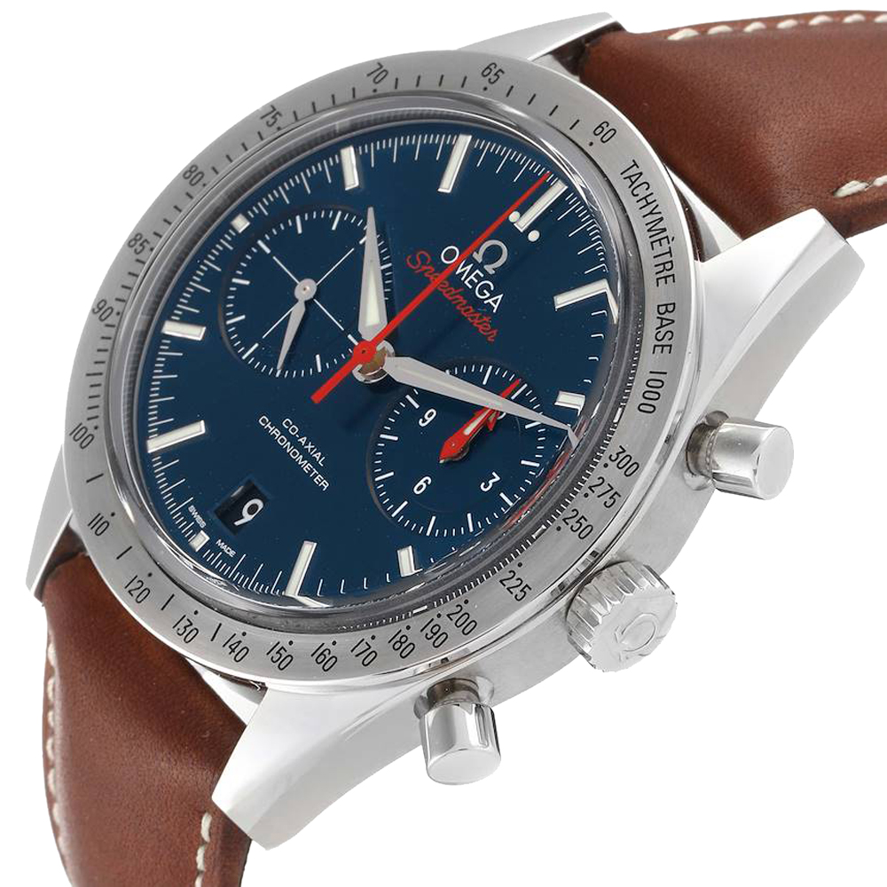 

Omega Blue Stainless Steel Speedmaster 57 Co-Axial Chronograph 331.12.42.51.03.001 Men's Wristwatch 41.5 MM