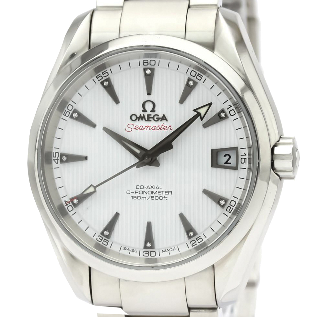 

Omega Silver Diamonds Stainless Steel Seamaster Co-Axial Automatic 231.10.39.21.54.001 Men's Wristwatch 39 MM