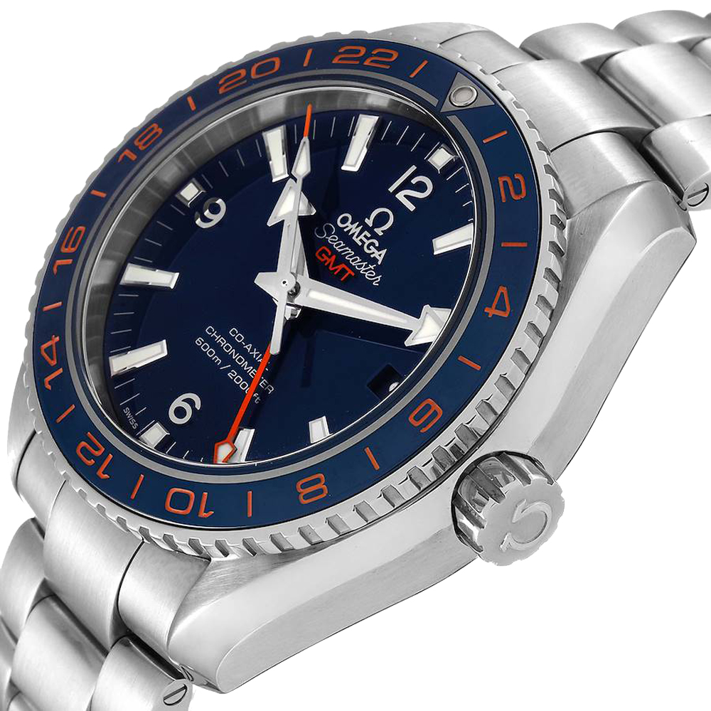 

Omega Blue Stainless Steel Seamaster Planet Ocean GMT 232.30.44.22.03.001 Men's Wristwatch 44 MM