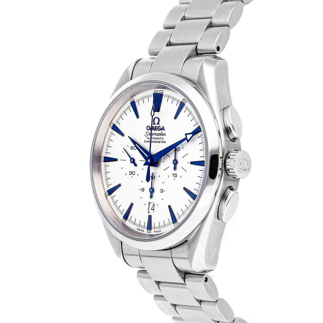 

Omega White Stainless Steel Seamaster Aqua Terra Chronograph 2512.30.00 Men's Wristwatch 42 MM