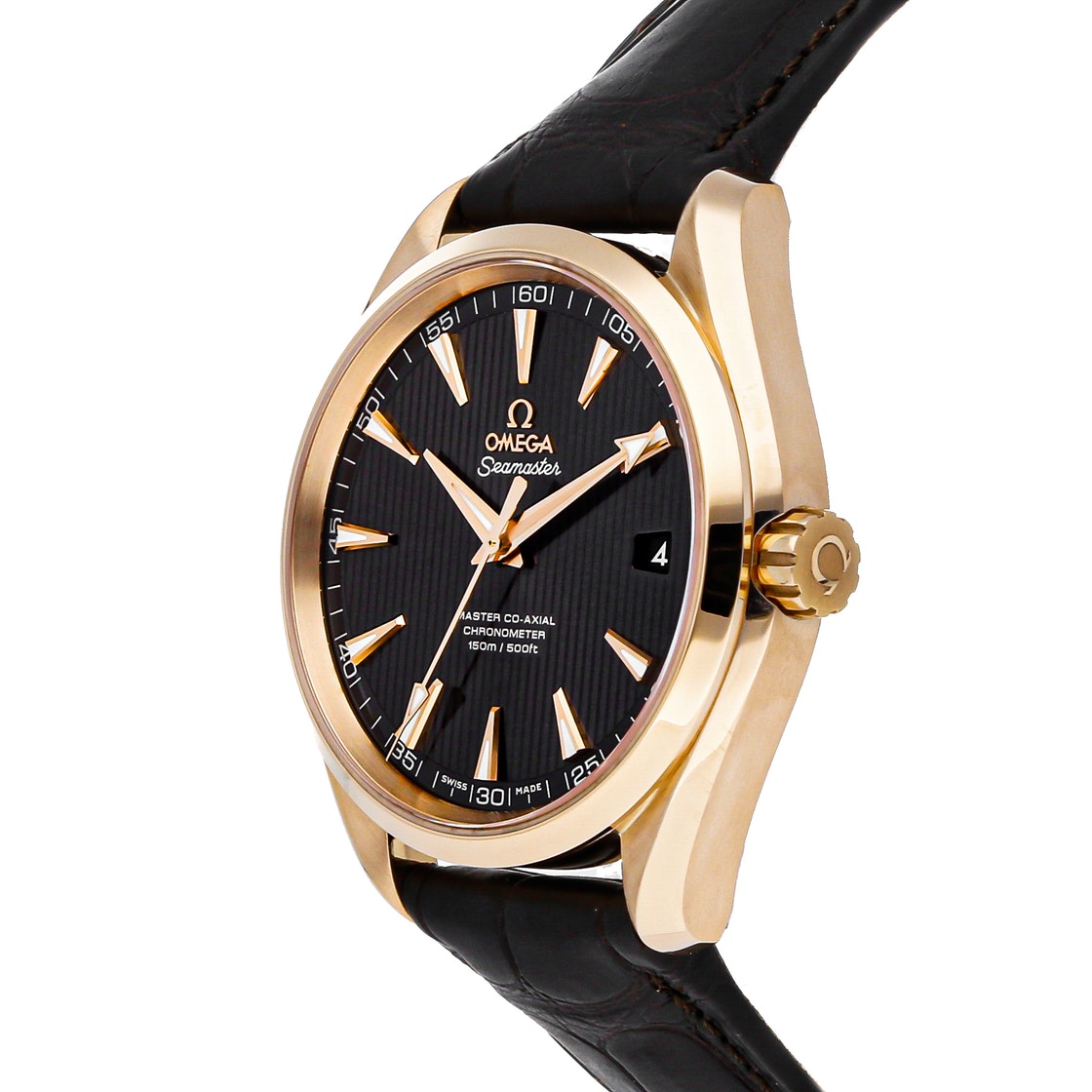 

Omega Black 18K Rose Gold Seamaster Aqua Terra 150m 231.53.42.21.06.002 Men's Wristwatch 41 MM