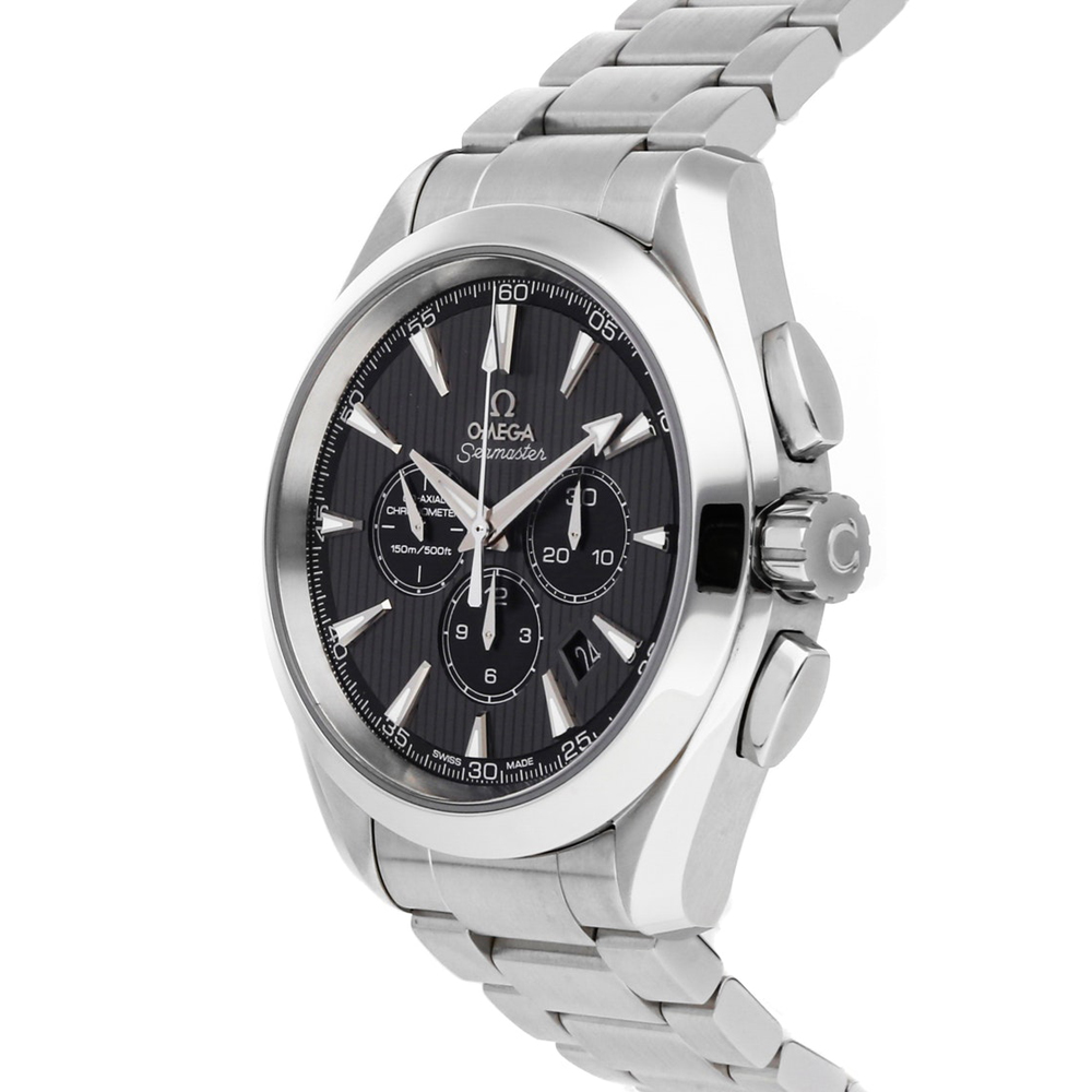 

Omega Grey Stainless Steel Seamaster Aqua Terra 150m Chronograph 231.10.44.50.06.001 Men's Wristwatch 44 MM