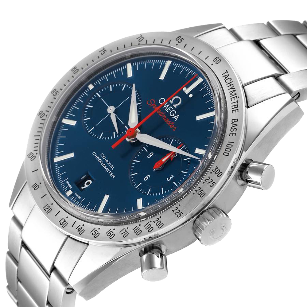 

Omega Blue Stainless Steel Speedmaster 57 Co-Axial Chronograph 331.10.42.51.03.001 Men's Wristwatch 41.5 MM