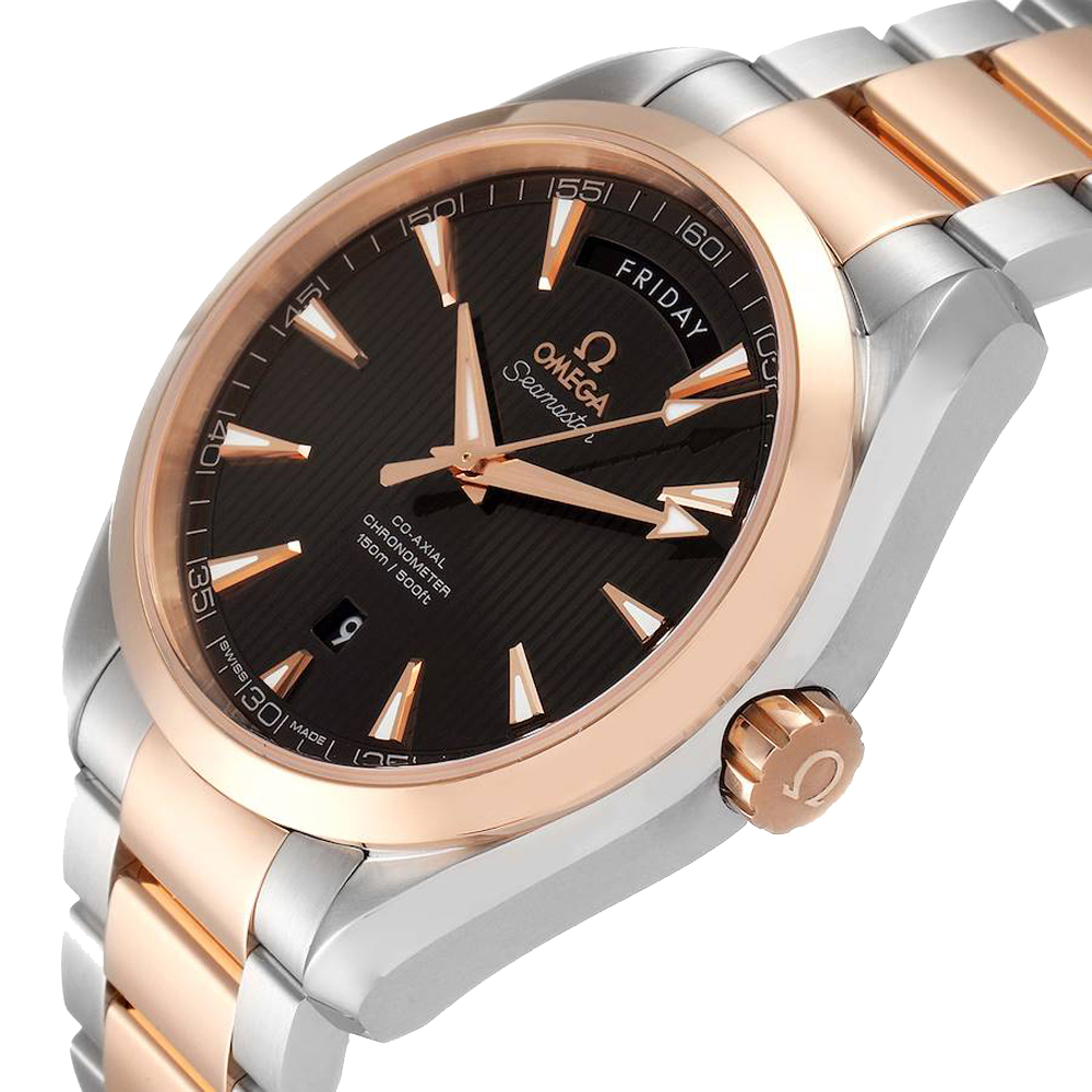 

Omega Grey 18k Rose Gold And Stainless Steel Seamaster Aqua Terra 231.20.42.22.06.001 Men's Wristwatch 41.5 MM