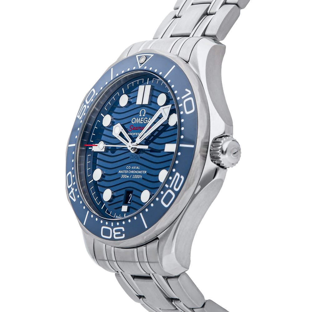 

Omega Blue Stainless Steel Seamaster Diver 300m 210.30.42.20.03.001 Men's Wristwatch 42 MM