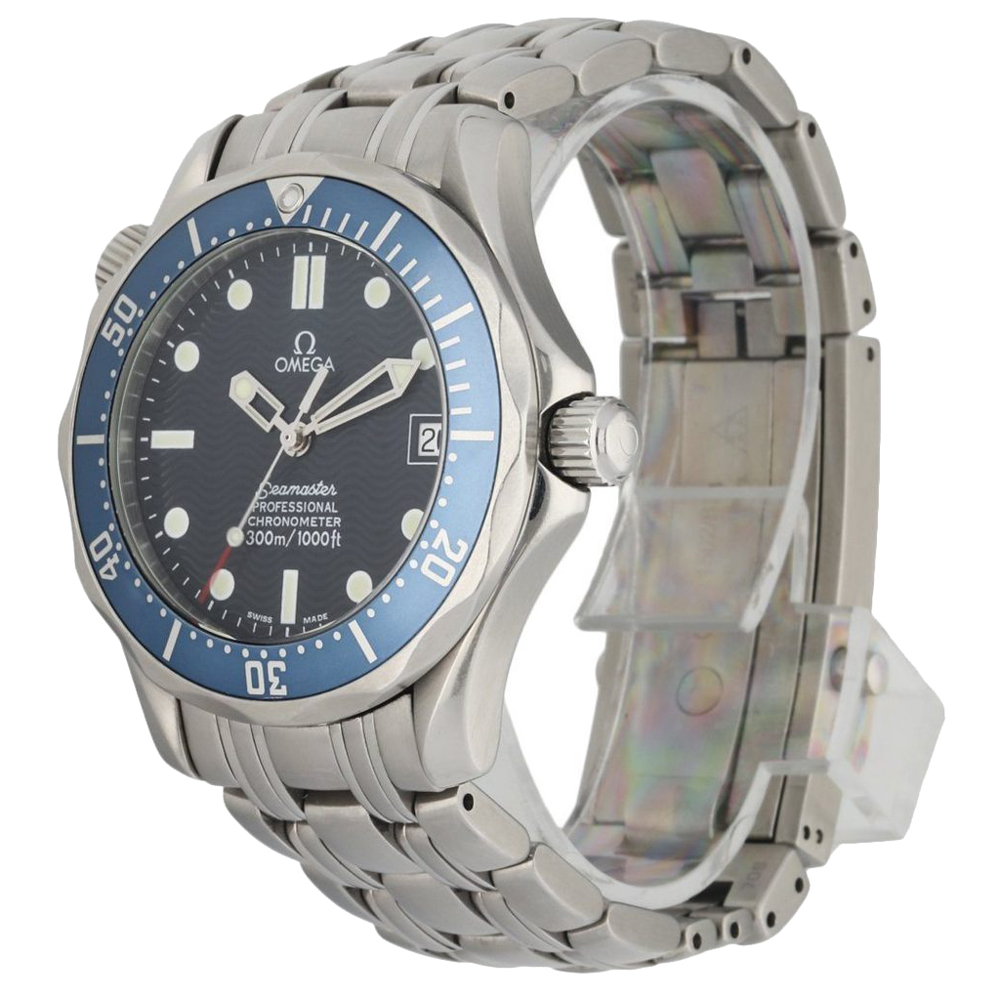 

Omega Blue Stainless Steel Seamaster 2551.80 Chronometer Men's Wristwatch 36 MM