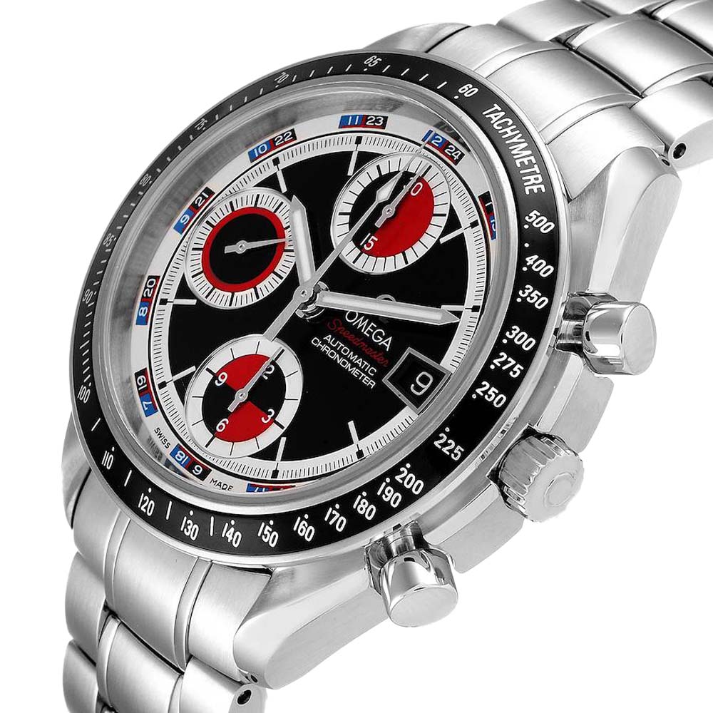 

Omega Black Stainless Steel Speedmaster Red Casino 3210.52.00 Men's Wristwatch 40 MM