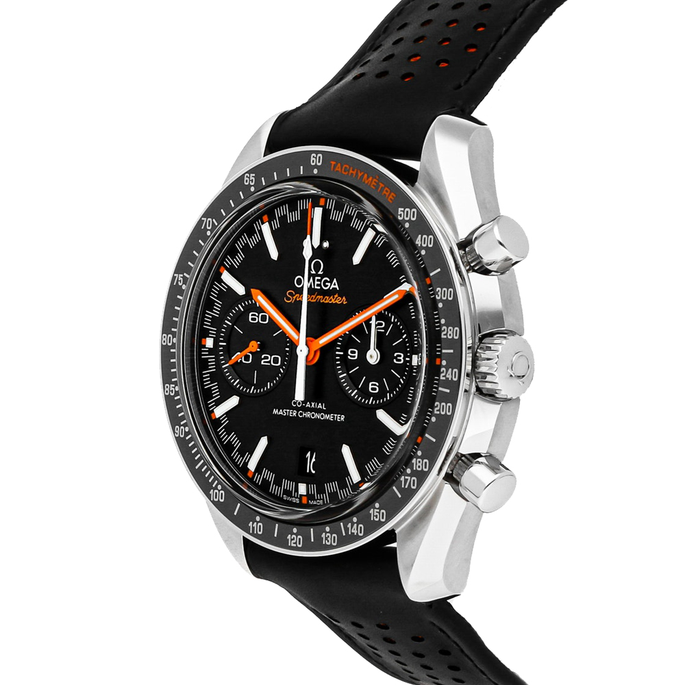 

Omega Black Stainless Steel Speedmaster Racing Chronograph 329.32.44.51.01.001 Men's Wristwatch 44 MM