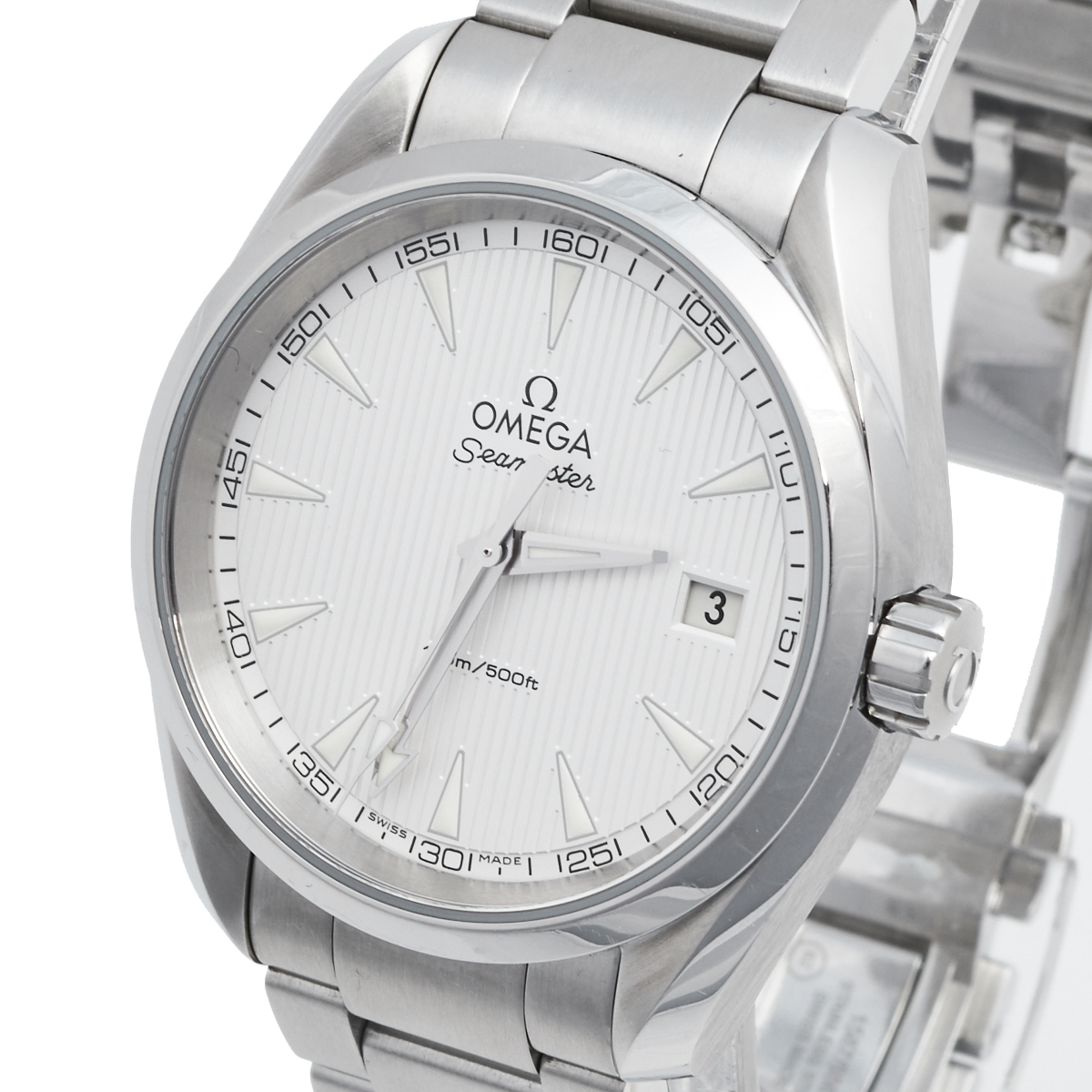 

Omega Silver Stainless Steel Seamaster Aqua Terra
