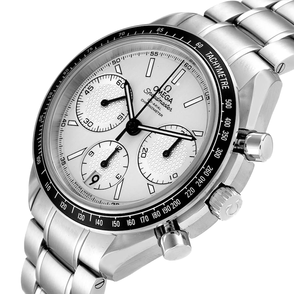 

Omega Silver Stainless Steel Speedmaster Racing Chrono 326.30.40.50.02.001 Men's Wristwatch 40 MM