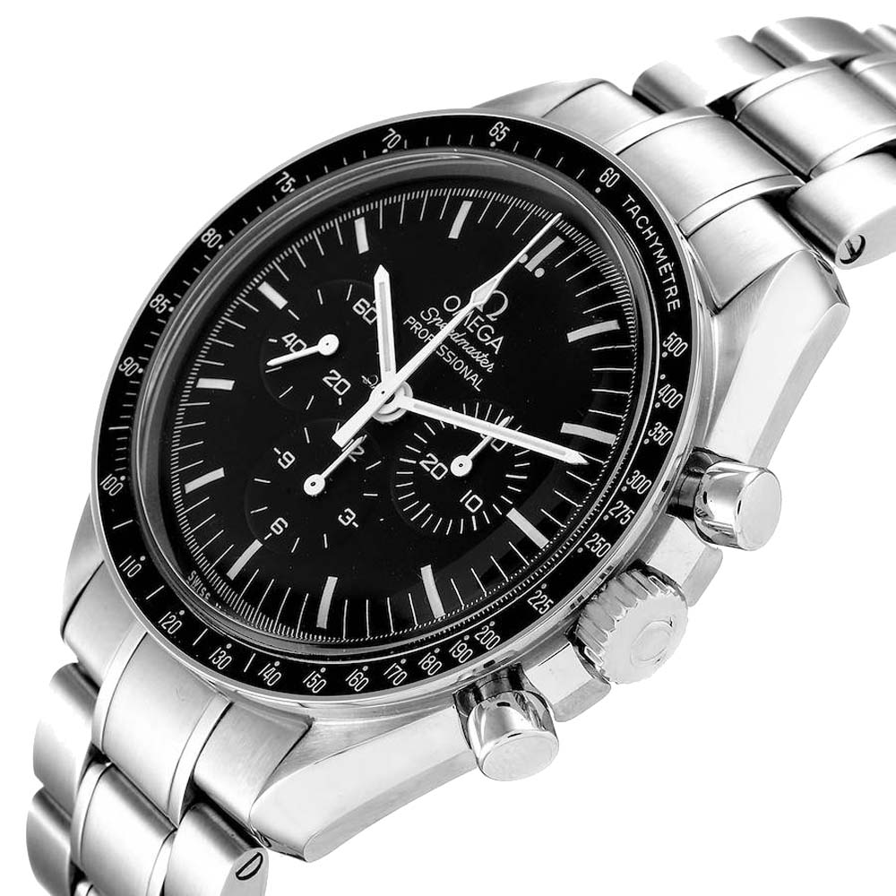 

Omega Black Stainless Steel Speedmaster Moonwatch 311.30.42.30.01.005 Men's Wristwatch