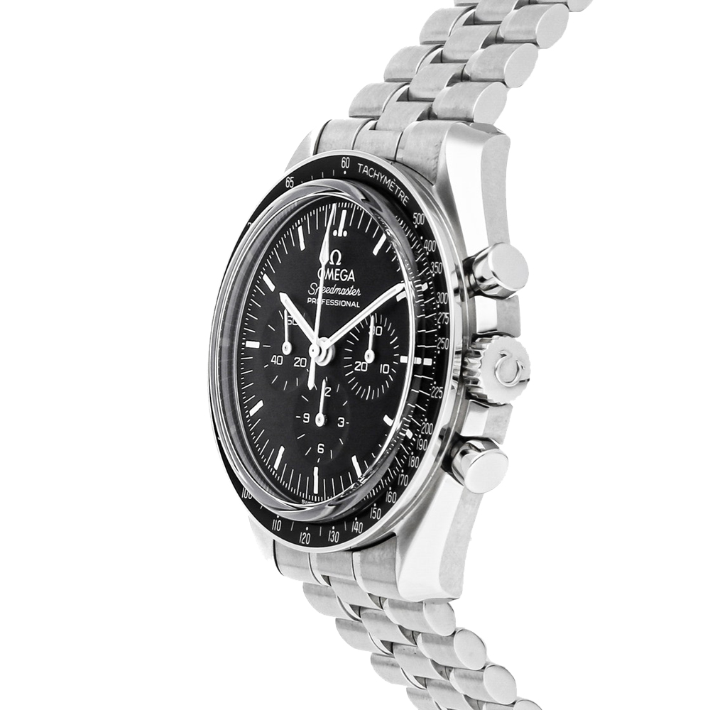 

Omega Black Stainless Steel Speedmaster Professional Chronograph 310.30.42.50.01.002 Men's Wristwatch 42 MM