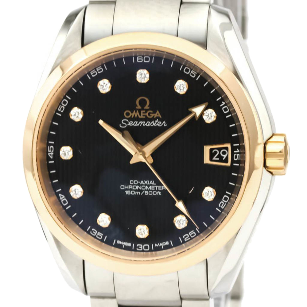 

Omega Black Diamonds 18k Rose Gold And Stainless Steel Seamaster Aqua Terra 150M 231.20.39.21.51.003 Men's Wristwatch 39 MM