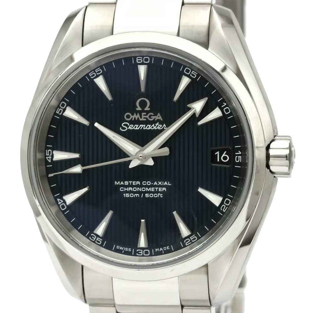

Omega Black Stainless Steel Seamaster Aqua Terra Co-Axial 231.10.39.21.03.001 Men's Wristwatch 39 MM