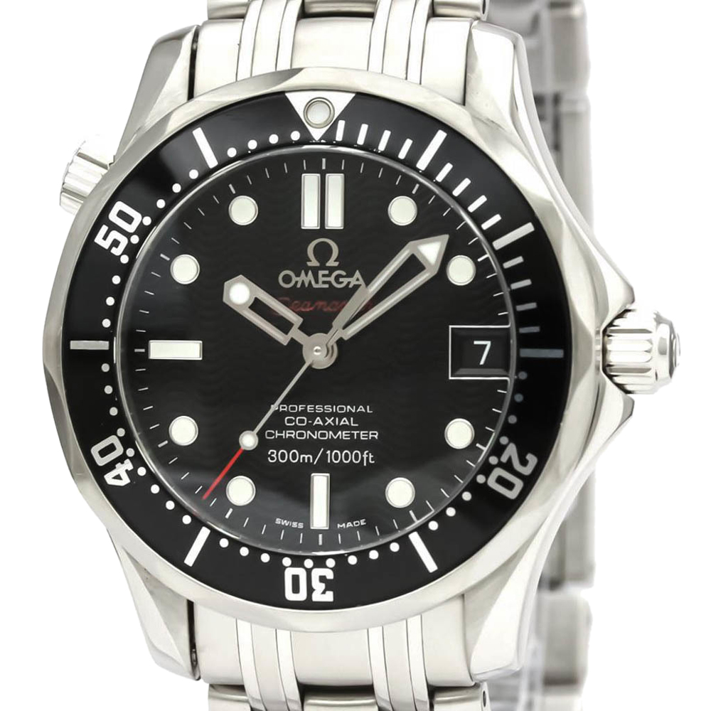 

Omega Black Stainless Steel Seamaster Diver 300M 212.30.36.20.01.001 Men's Wristwatch 36 MM