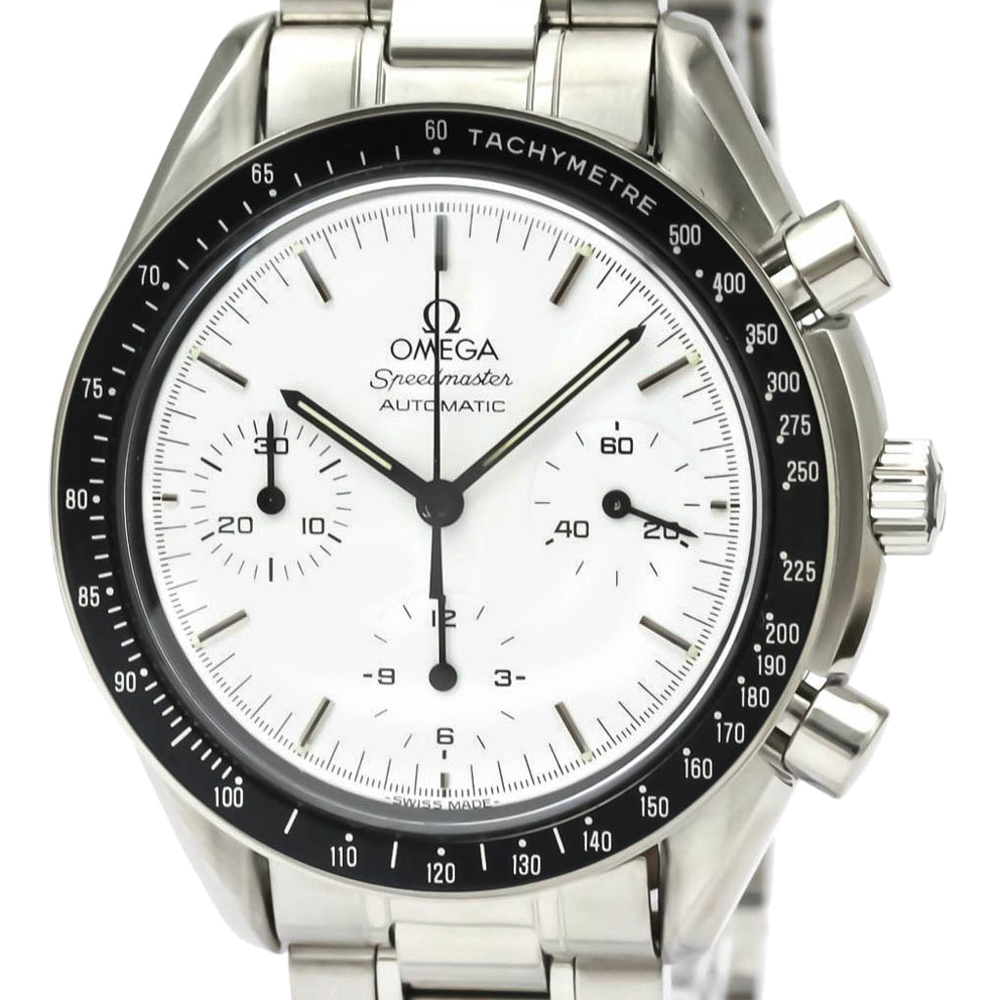 

Omega White Stainless Steel Speedmaster Automatic 3510.20 Men's Wristwatch 39 MM