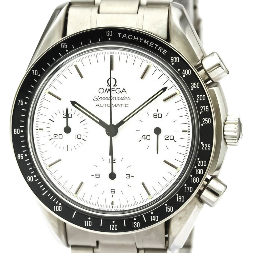 

Omega White Stainless Steel Speedmaster Automatic 3510.20 Men's Wristwatch 39 MM