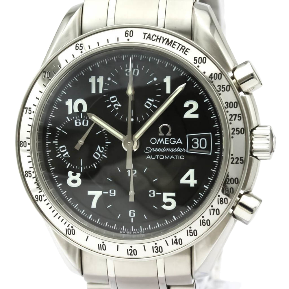 

Omega Black Stainless Steel Speedmaster Date Limited Edition 3513.56 Men's Wristwatch 39 MM