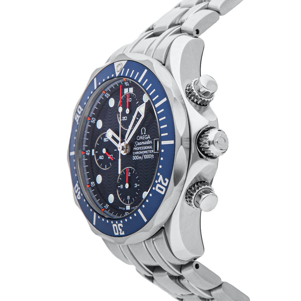 

Omega Blue Stainless Steel Seamaster 300m Chronograph 2599.80.00 Men's Wristwatch 41 MM