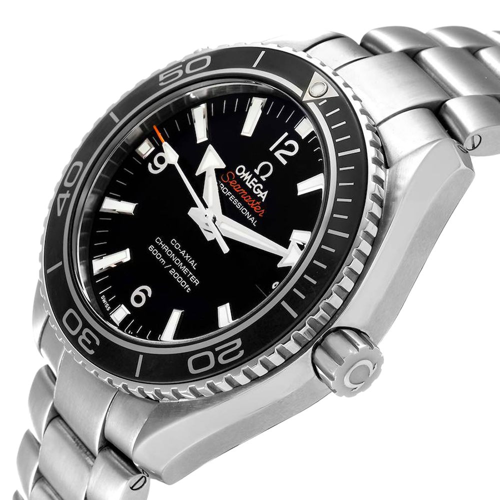 

Omega Black Stainless Steel Seamaster Planet Ocean 232.30.42.21.01.001 Men's Wristwatch