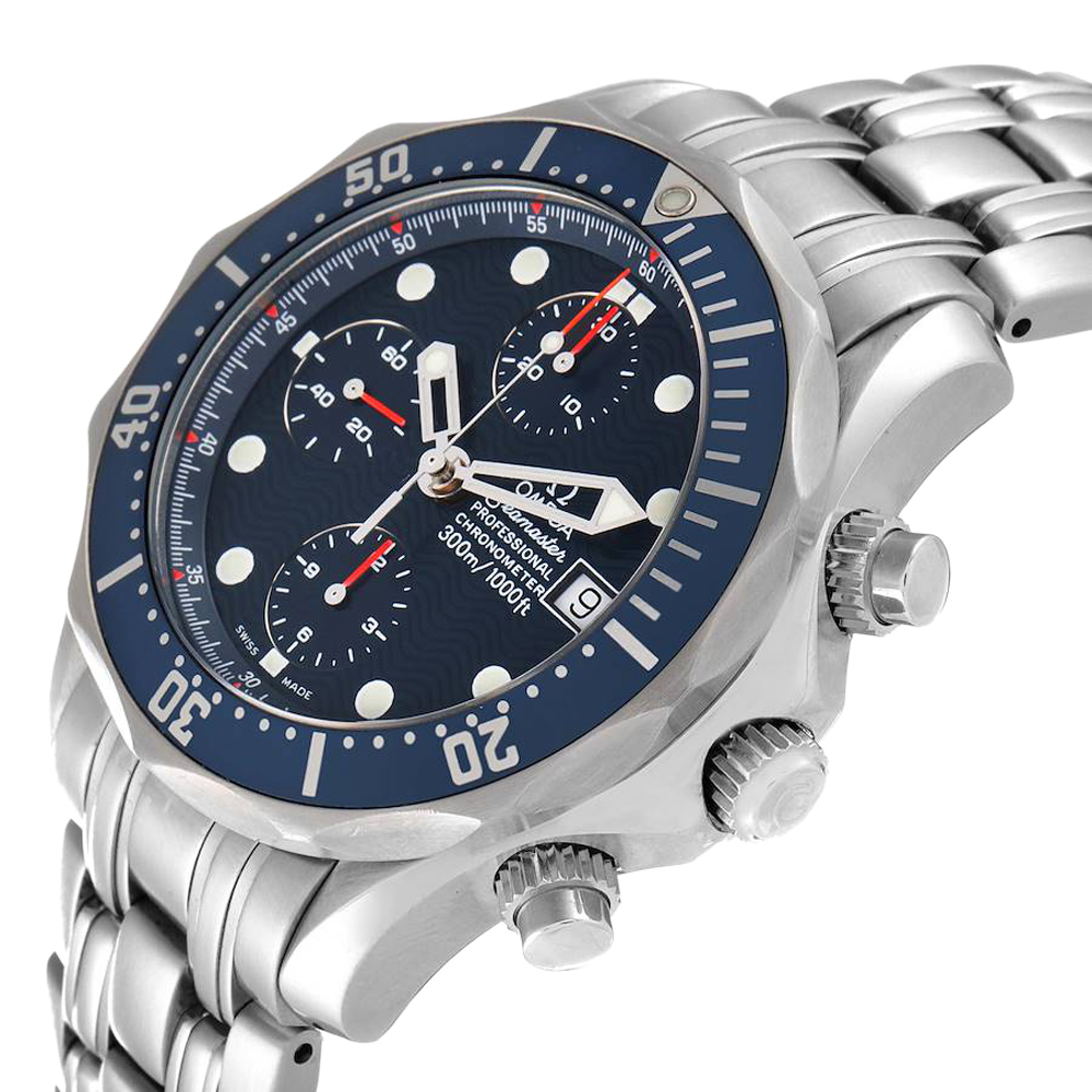 

Omega Blue Stainless Steel Seamaster 2599.80.00 Men's Wristwatch