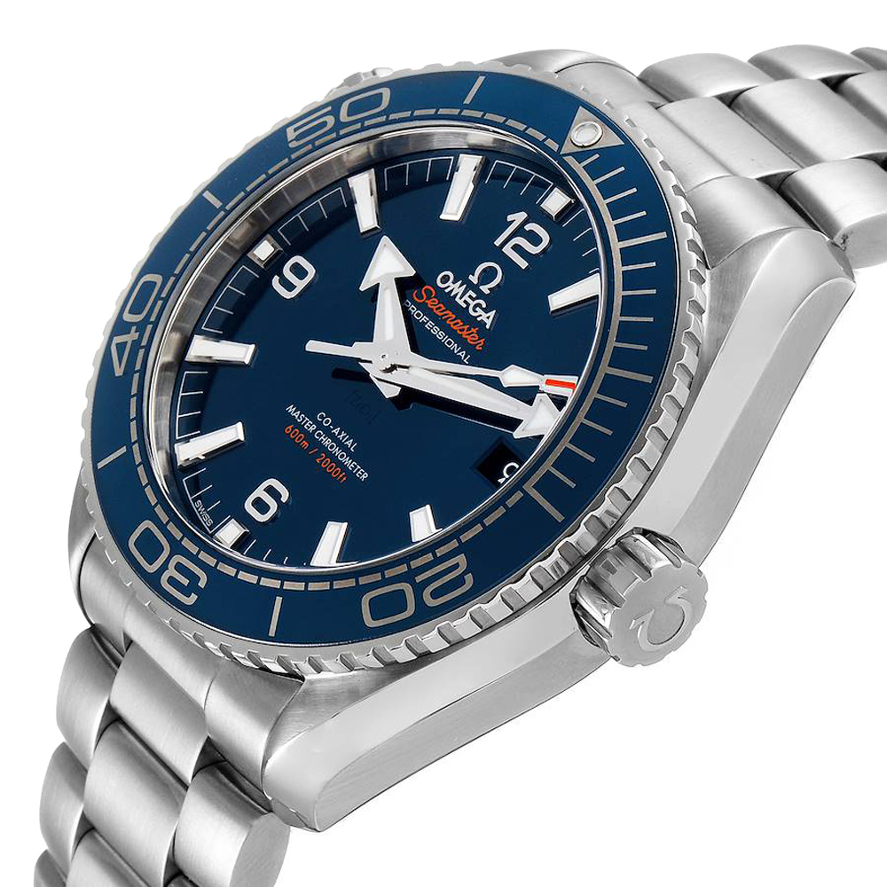 

Omega Blue Stainless Steel Seamaster Planet Ocean 215.30.44.21.03.001 Men's Wristwatch 43.5 MM