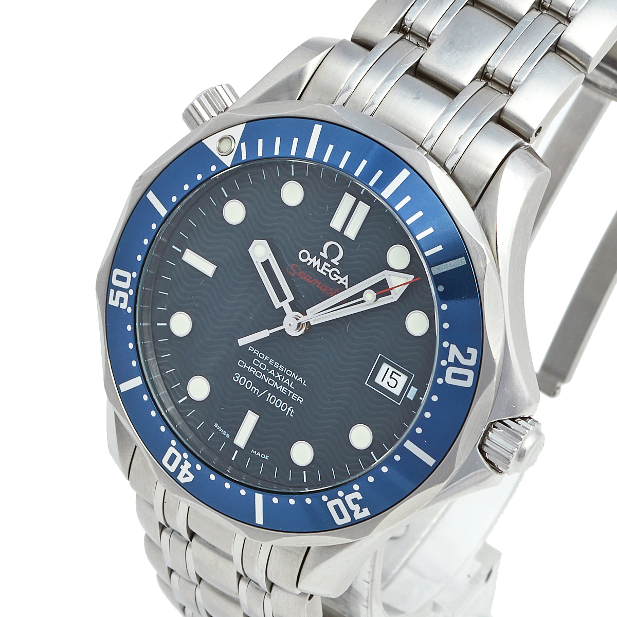 

Omega Blue Stainless Steel Seamaster