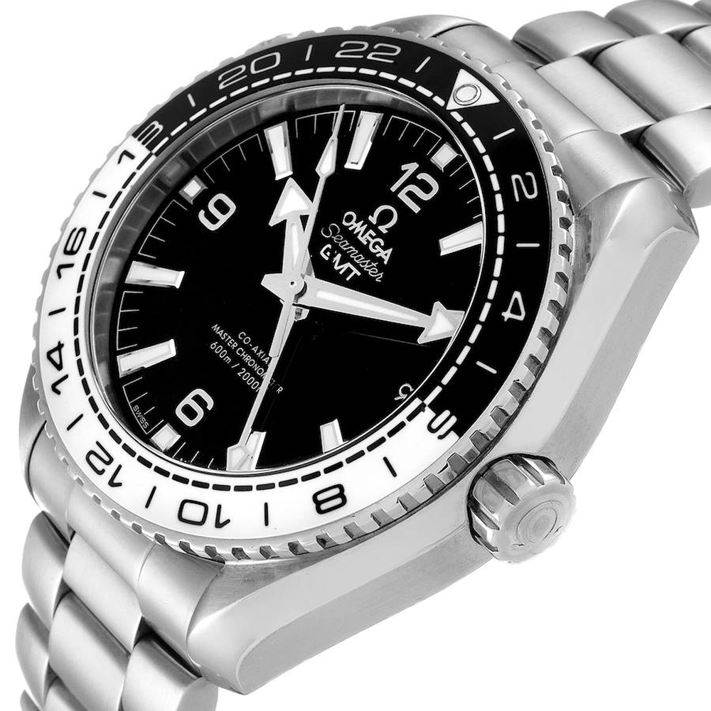 

Omega Black Stainless Steel Seamaster Planet Ocean GMT 215.30.44.22.01.001 Men's Wristwatch 43.5 MM