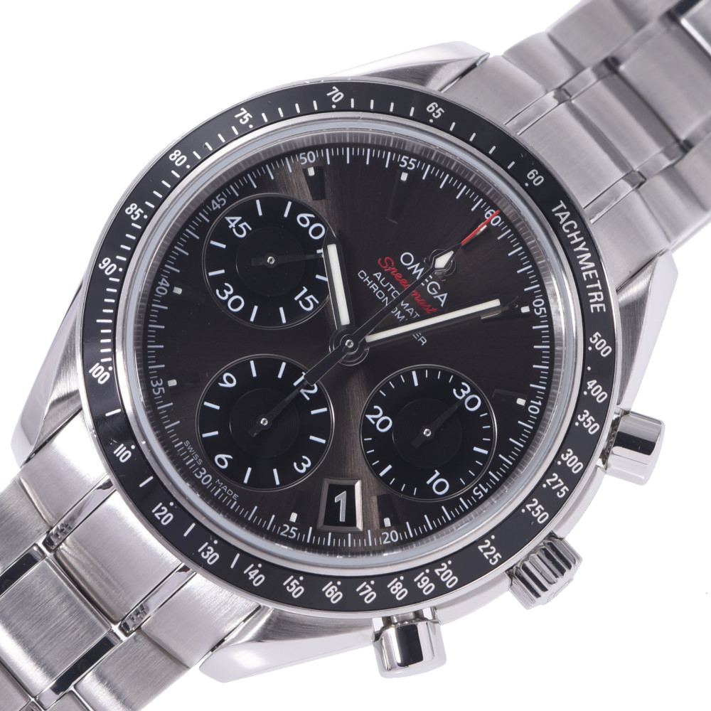 

Omega Grey Stainless Steel Speedmaster Date 323.30.40.40.06.001 Men's Wristwatch 40 MM