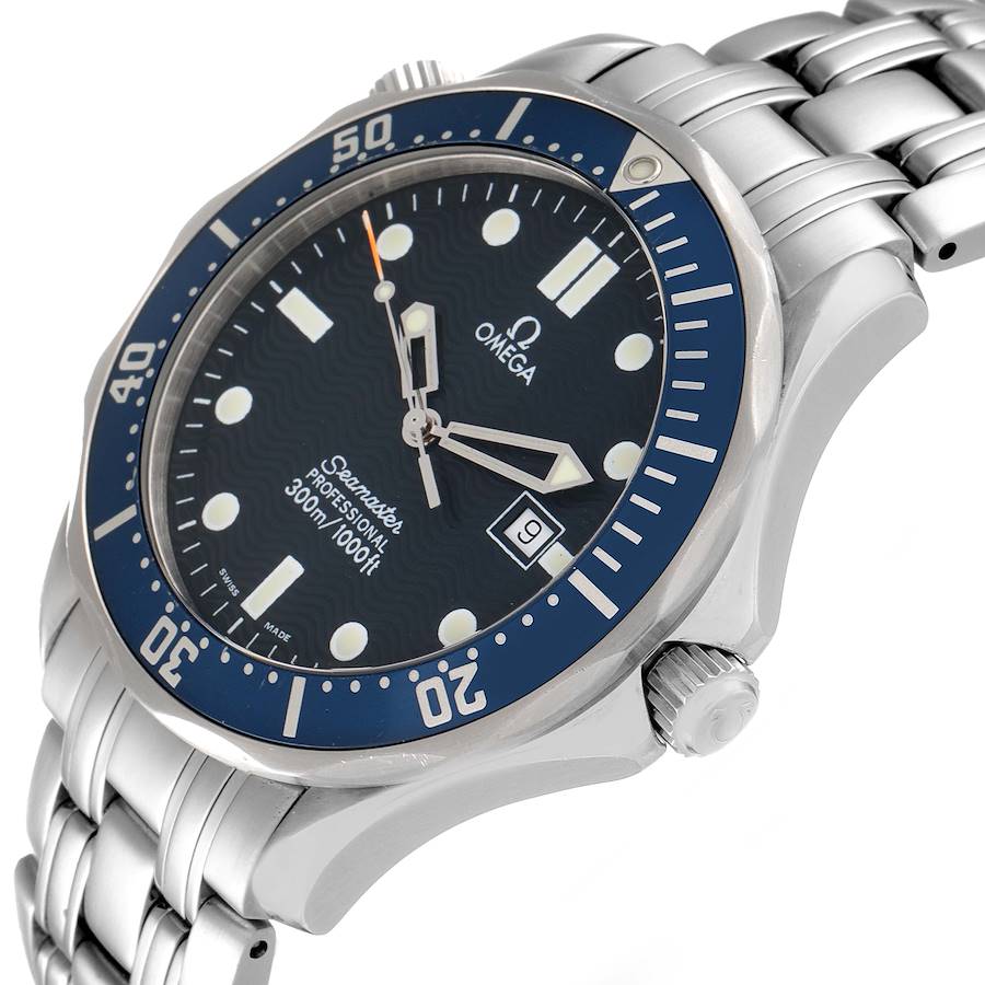 

Omega Blue Stainless Steel Seamaster James Bond 2541.80.00 Men's Wristwatch 41 MM