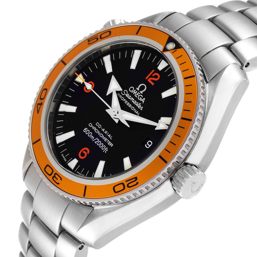 

Omega Black Stainless Steel Seamaster Planet Ocean 2209.50.00 Men's Wristwatch 42 MM