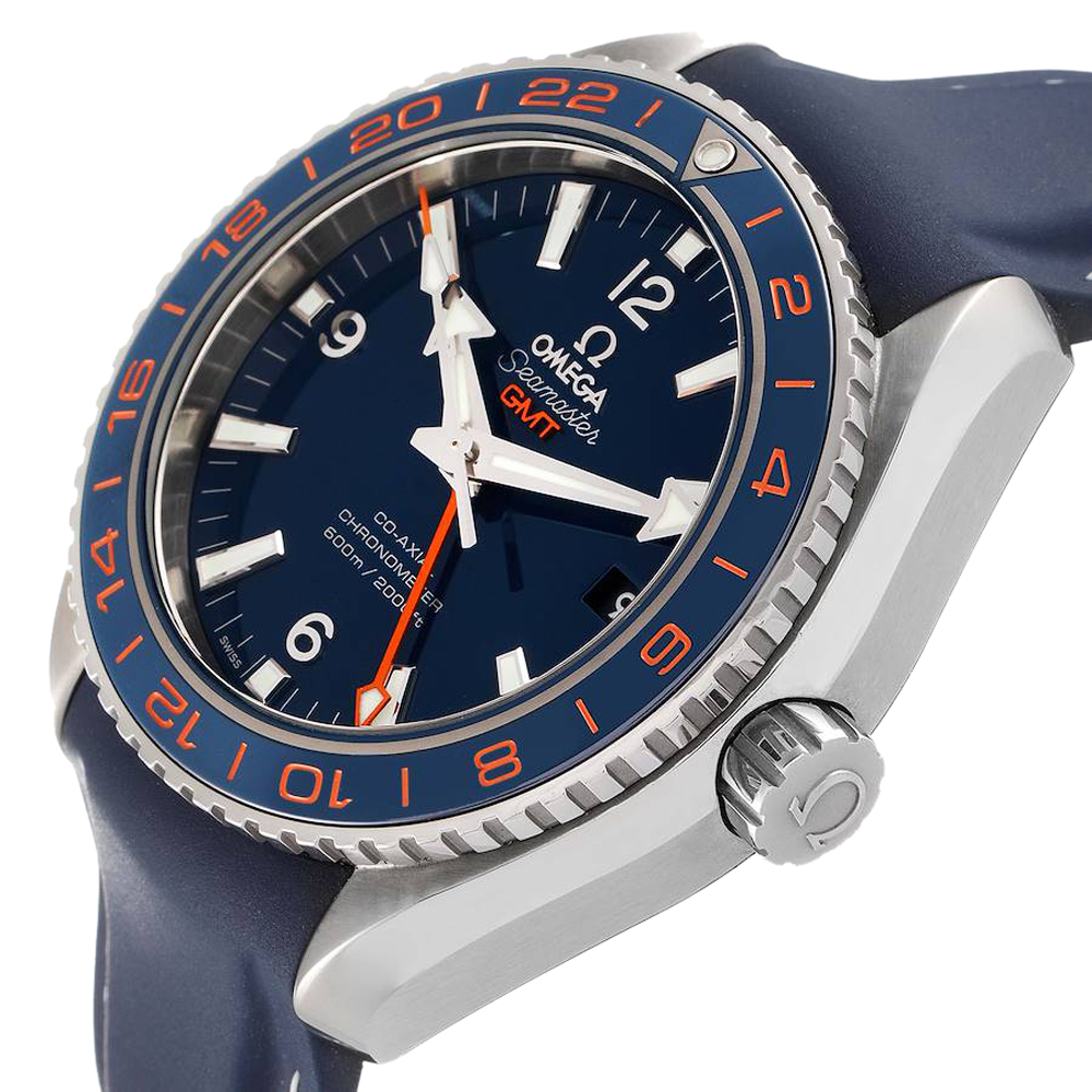 

Omega Blue Stainless Steel Seamaster Planet Ocean GMT 232.32.44.22.03.001 Men's Wristwatch 44 MM