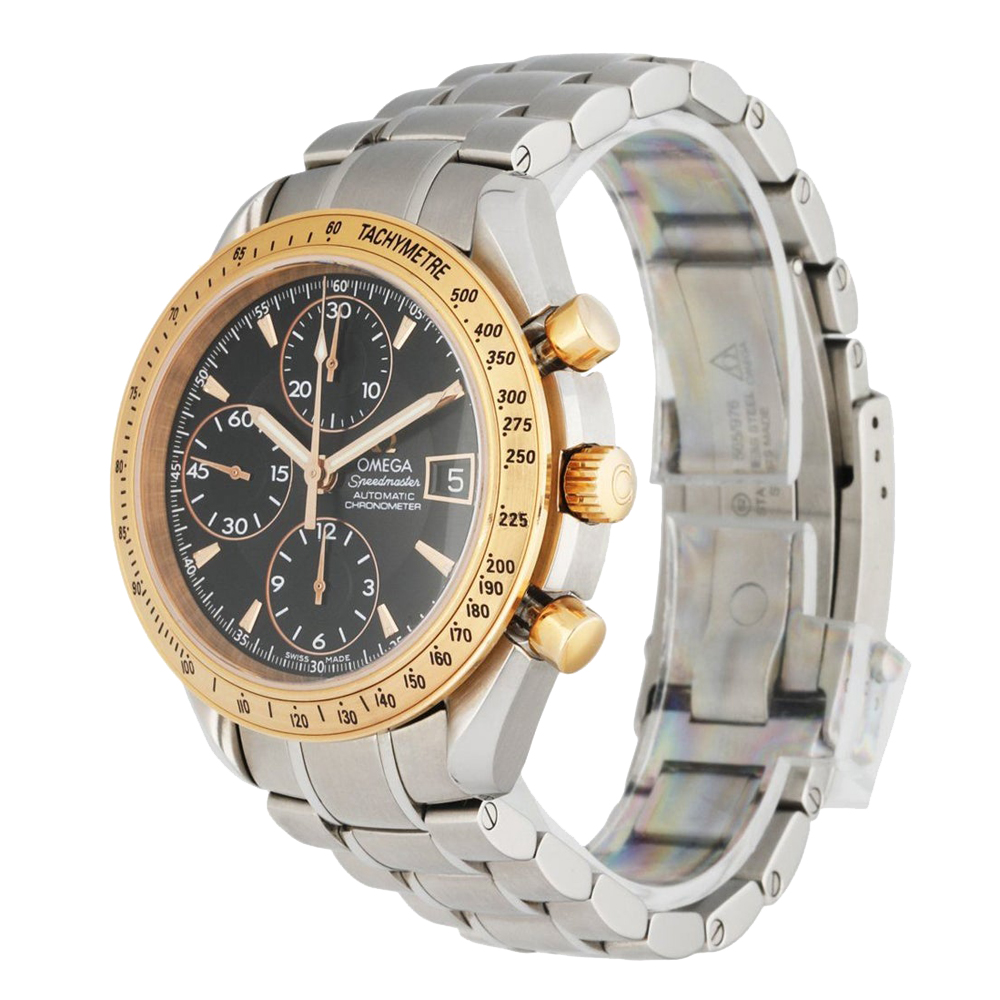 

Omega Black 18K Yellow Gold And Stainless Steel 3232.14.04.001.001 Speedmaster Automatic Men's Wristwatch 38 MM