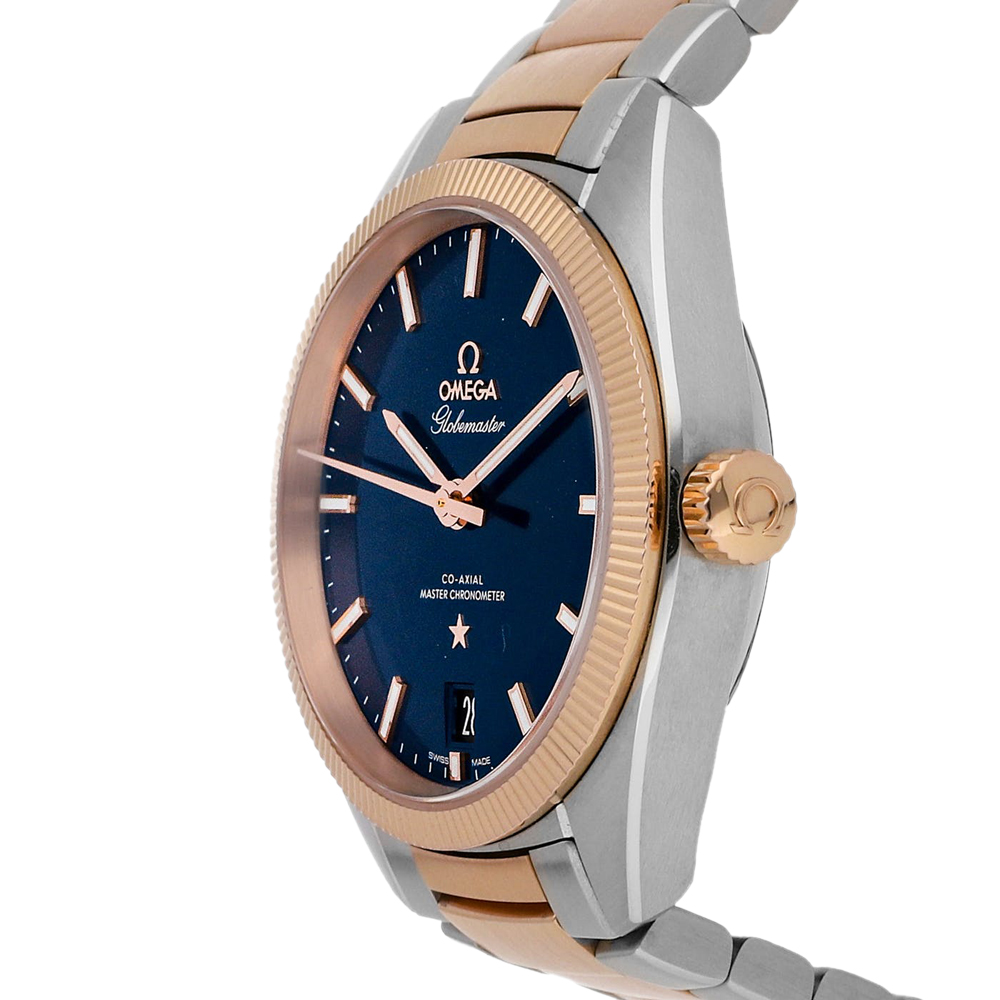 

Omega Blue 18K Rose Gold And Stainless Steel Constellation Globemaster 130.20.39.21.03.001 Men's Wristwatch 39 MM