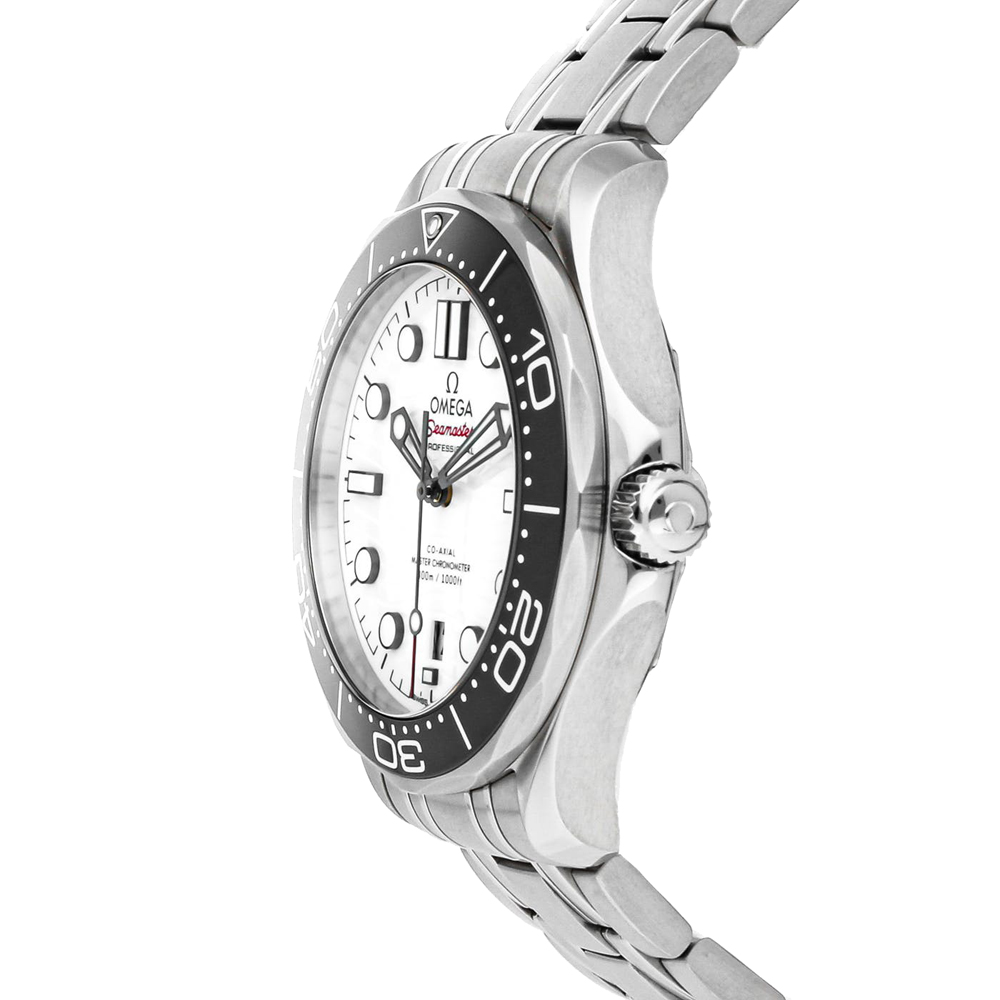 

Omega White Stainless Steel Seamaster 210.30.42.20.04.001 Men's Wristwatch 42 MM