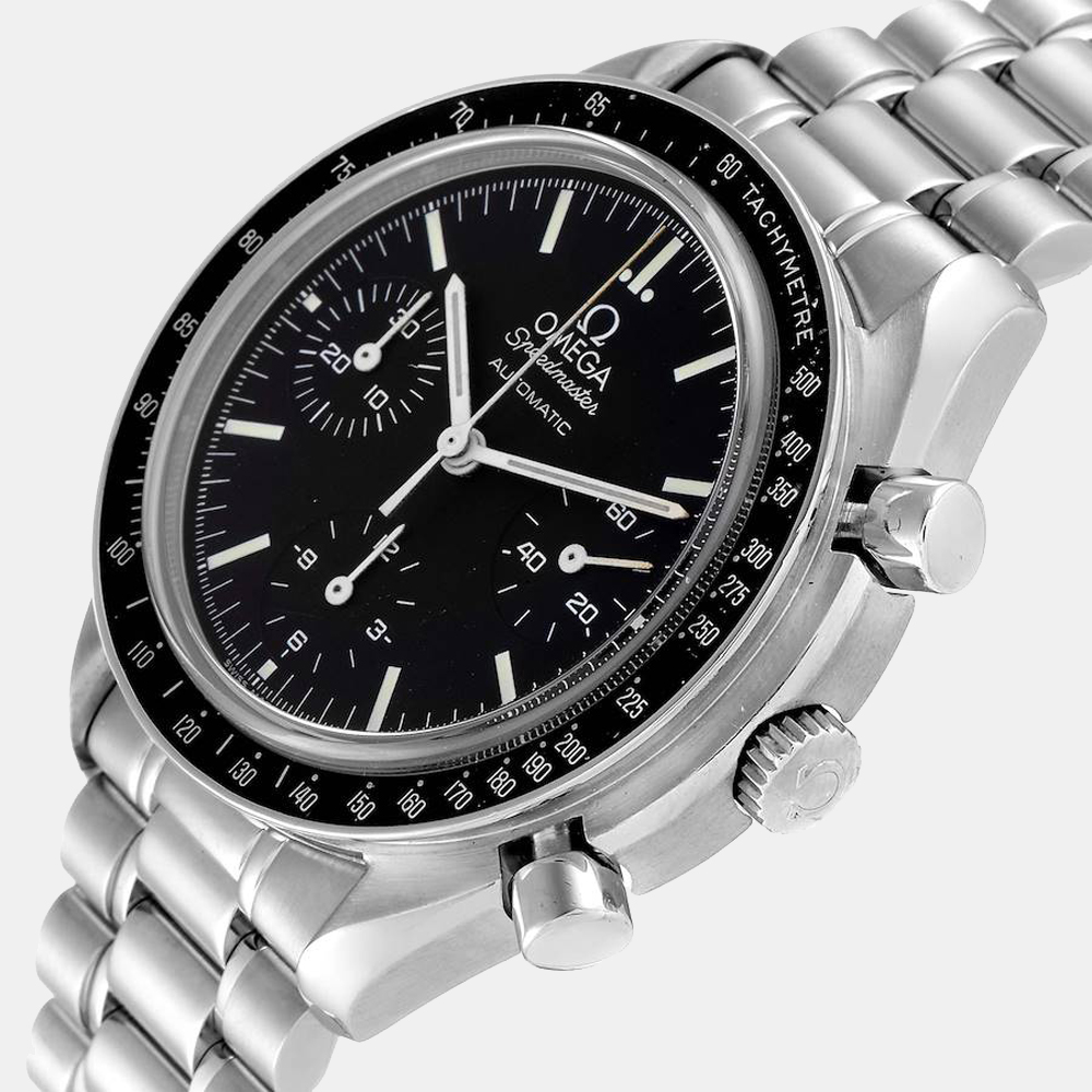 

Omega Black Stainless Steel Speedmaster 3539.50.00 Automatic Men's Wristwatch 39 MM