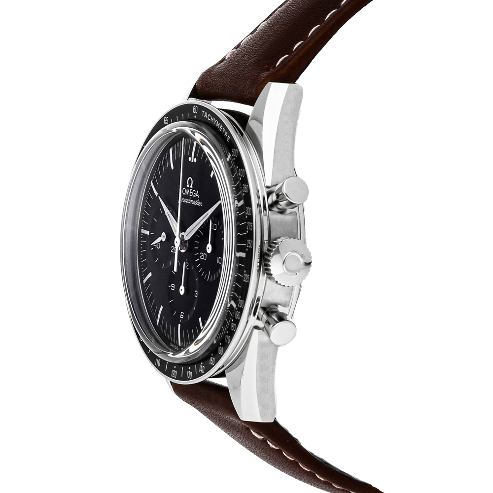 

Omega Black Stainless Steel Speedmaster Anniversary Series Chronograph First Omega In Space 311.32.40.30.01.001 Stainless steel Men's Wristwatch 39 MM