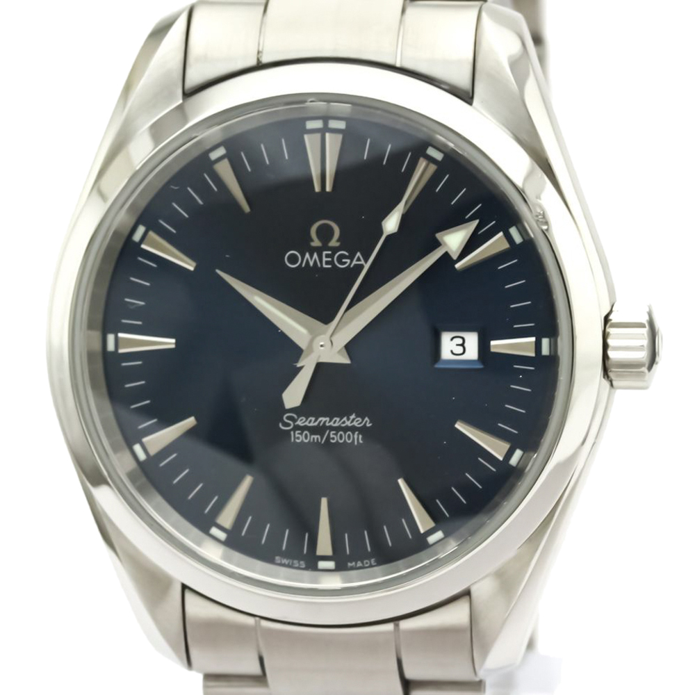 

Omega Blue Stainelss Steel Seamaster Aqua Terra Quartz 2517.80 Men's Wristwatch 39 MM