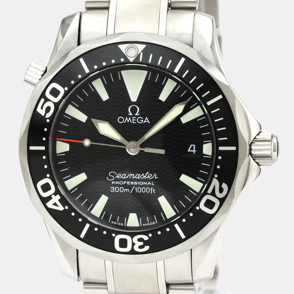

Omega Black Stainless Steel Seamaster James Bond 2262.50.00 Men's Wristwatch 26 MM
