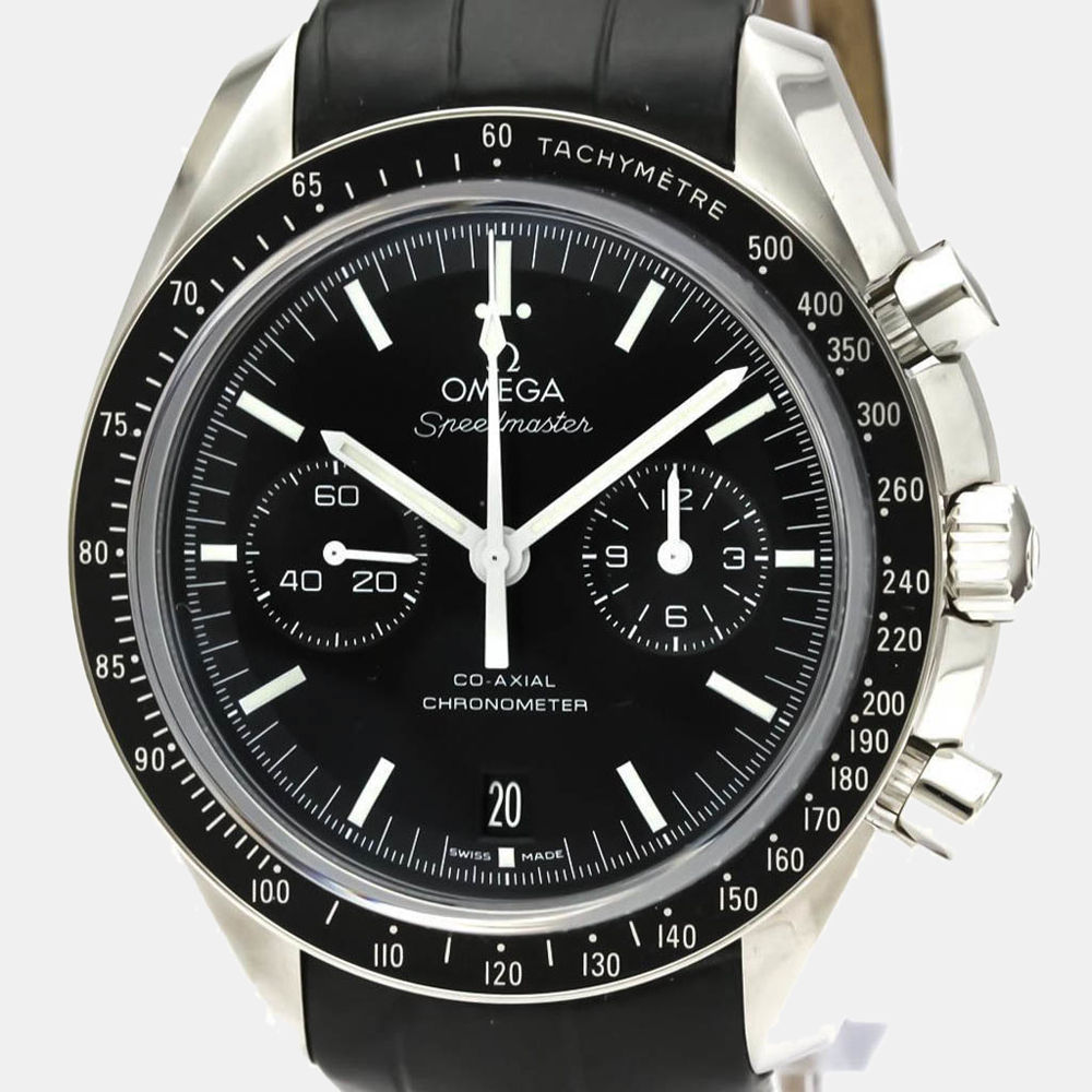 

Omega Black Stainless Steel Speedmaster Co-Axial 311.33.44.51.01.001 Men's Wristwatch 44 MM