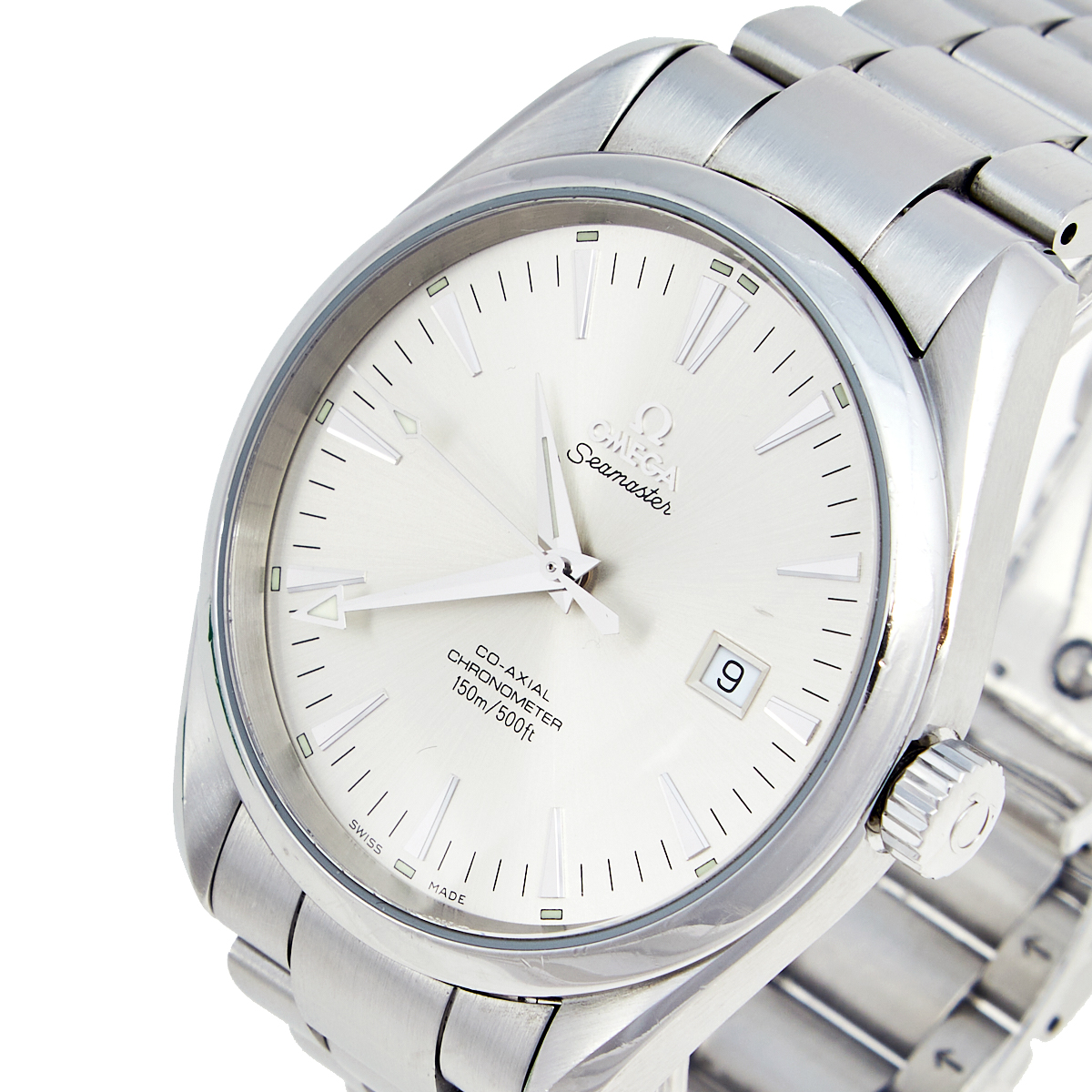 

Omega Silver Stainless Steel Seamaster Aqua Terra