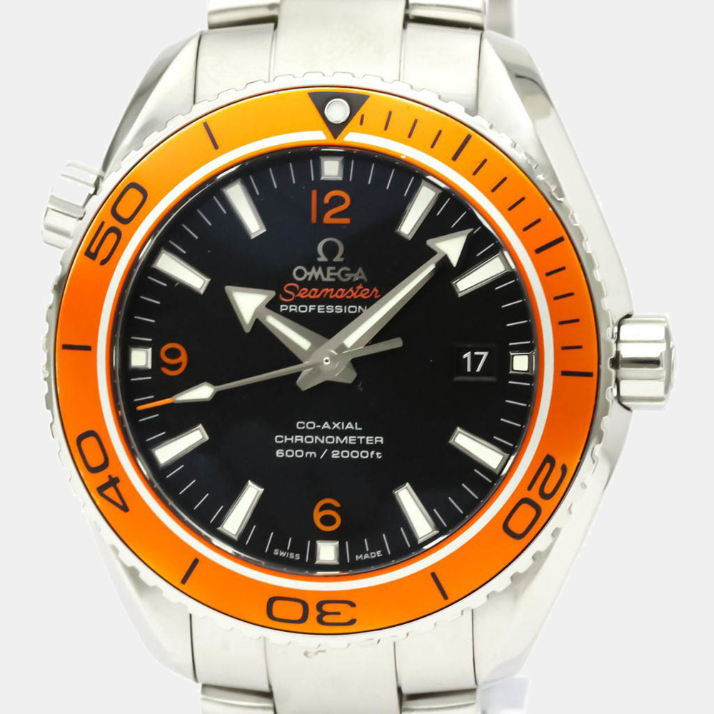 

Omega Black Stainless Steel Seamaster Planet Ocean 600M 232.30.42.21.01.002 Men's Wristwatch 42 MM