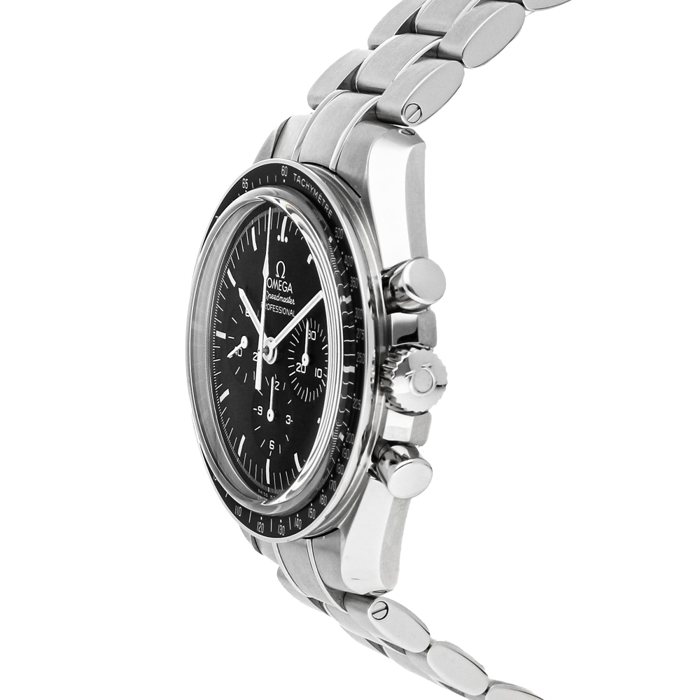 

Omega Black Stainless Steel Speedmaster Moonwatch 311.30.42.30.01.006 Men's Wristwatch 42 mm