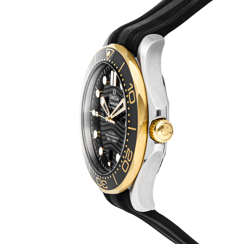 

Omega Black 18k Yellow Gold And Stainless Steel Seamaster Diver 300m 210.22.42.20.01.001 Men's Wristwatch 42 MM