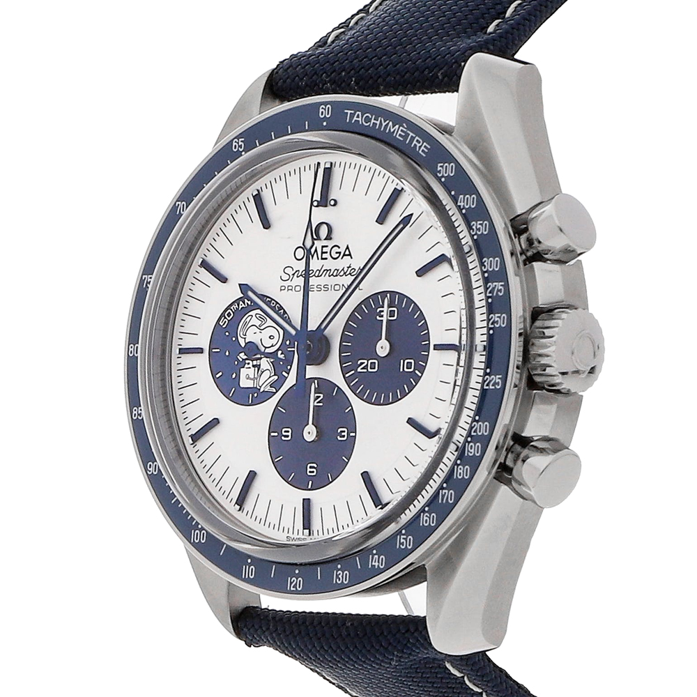 

Omega Silver Stainless Steel Speedmaster Chronograph Anniversary Series "Silver Snoopy Award" 310.32.42.50.02.001 Men's Wristwatch 42 MM