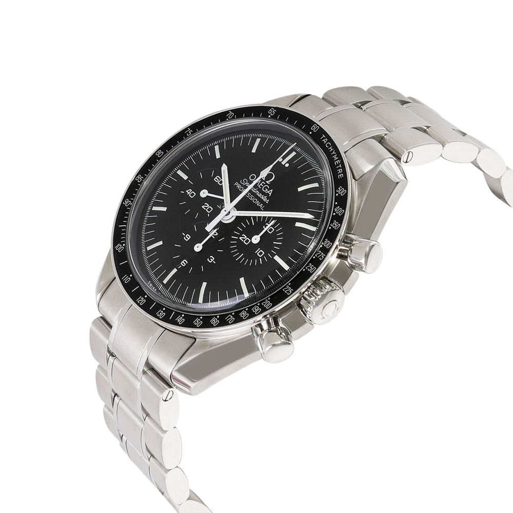 

Omega Black Stainless Steel Speedmaster Professional Moonwatch 311.30.42.30.01.005 Men's Wristwatch 42 MM