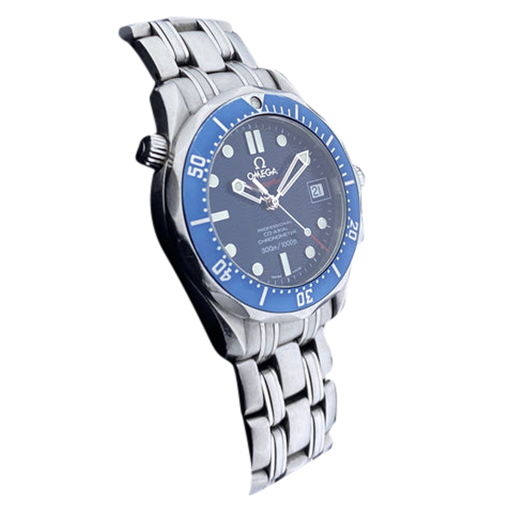 

Omega Blue Stainless Steel Seamaster 2222.80.00 Men's Wristwatch 36 MM